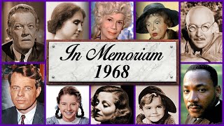 In Memoriam 1968 Famous Faces We Lost in 1968 [upl. by Aihsoek3]