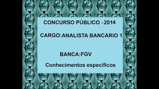 97  Concurso público  Analista bancário  Conhecimentos específicos [upl. by Vedetta983]