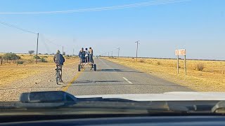 Behind a donkey cart on the road near Stella in South Africa [upl. by Bernette550]