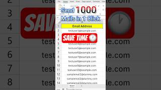 Send 1000 Emails From Excel In 1 Click exceltricks excellent [upl. by Nauqel]