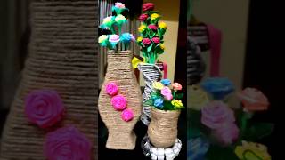 Bottle and Drinking Straw flowerDiy Craftplasticbottlecraft viralvideo craft flowers [upl. by Wenger]