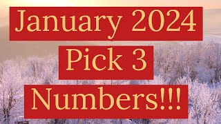 January 2024 Pick 3 Numbers [upl. by Deloris]