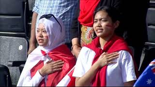 Indonesia National Anthem at AFC Asian Cup 2023 Qatar [upl. by Nadean190]