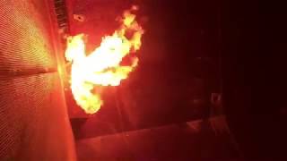 Igniter And Flame Inside Boiler  Thermal Power Plant Furnace Start Firing [upl. by Dailey937]