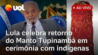 Manto Tupinambá Lula participa da cerimônia de devolução de artefato indígena ao Brasil acompanhe [upl. by Zenger]