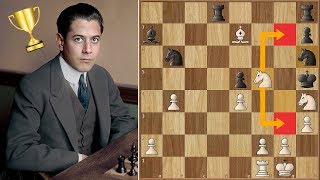 The Brilliancy Prize  Capablanca vs Bernstein  St Petersburg 1914 [upl. by Akirehs]