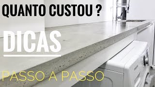 Como fazer uma Bancada de concreto passo a passo com dicas [upl. by Uba]