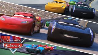 Best of Lightning McQueen and Jackson Storm Racing Competitions  Compilation  Pixar Cars [upl. by Ahsilek]