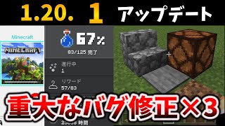 マイクラ統合版1201アプデ 重大なバグ3つ修正は良い！けど翻訳が中途半端すぎる [upl. by Maon]