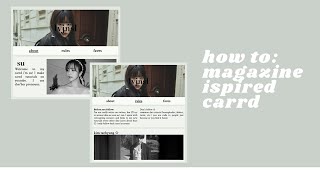 magazine inspired interactive carrd tutorial [upl. by Osmo]