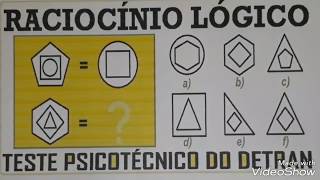 Teste Psicotécnico DETRAN  Raciocínio Lógico Psicoteste 14 [upl. by Nirehtac710]