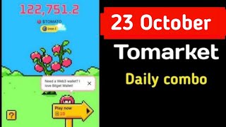 Tomarket Airdrop Daily Combo 23 October  Tomato Daily Combo Today  Tomarket daily combo card [upl. by Gide]