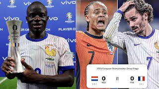 NO MBAPPE NO PARTY  FRANCE 00 PAYSBAS  KANTÉ MVP X2  GRIEZMANN INÉFFICACE  EURO 2024 [upl. by Paul]