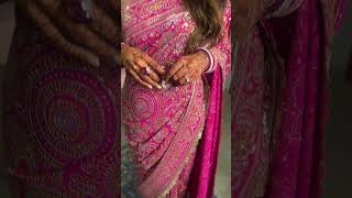 1st time wearing saree on her reception  Dolly Jain saree draping [upl. by Emor466]