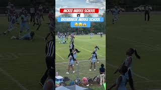 What I witnessed at a middle school football game last night 😱🫨 middleschoolfootball highlights [upl. by Esinev]