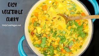 Easy Vegetable Curry with Indian Flavors  AMAZING [upl. by Cammy]