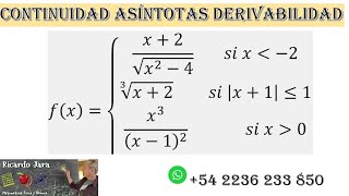 Continuidad Derivabilidad Asíntotas [upl. by Learsiy107]