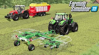 Zgrabianie i zbieranie siana  Farming Simulator 22  37 [upl. by Severin]