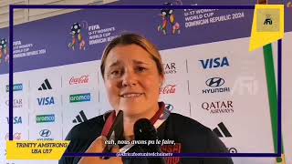 CDM Féminine U17🇩🇴🏆  La réaction du coach des ÉtatsUnis après qualification pour les demi finales [upl. by Assenev294]