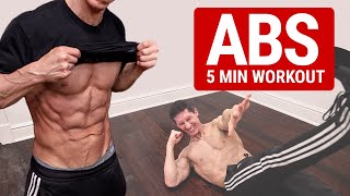 Quick Ab Workout  5 Minutes FOLLOW ALONG [upl. by Geraint]