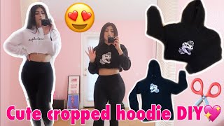 How to crop a hoodie under 5 MINUTES  Yoatzi [upl. by Monti584]