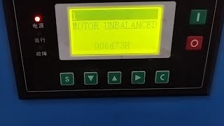 Screw Compressor Alarm UNBALANCE MOTOR Voltage 1phase Low [upl. by Maurita]