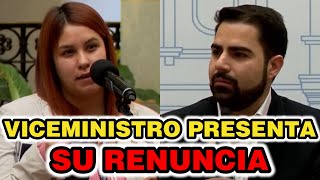 PERIODISTA CUESTIONA A SANTIAGO PALOMO POR LA RENUNCIA DEL VICEMINISTRO DE COMUNICACIONES GUATEMALA [upl. by Arualana]