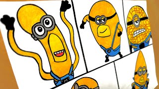 Drawing MEGA MINIONS  Despicable Me 4 Part 5 [upl. by Inkster]