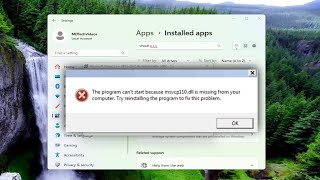 Fix ‘msvcp110dll Is Missing From Your Computer’ Issue in Windows Solution [upl. by Achorn]