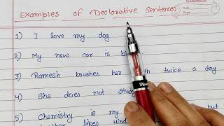 Examples of Declarative Sentence [upl. by Keppel176]