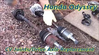 Changing CV Joints  Drive Axles 05 Honda Odyssey [upl. by Goody934]