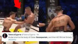 FIGHTERS REACT TO OSKAR SZCZEPANIAK KNOCKOUT MICHAL GNIADY  SZCZEPANIAK VS GNIADY REACTIONS [upl. by Cestar]