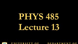 PHYS 485 Lecture 13 Feynman Rules [upl. by Lancelot420]