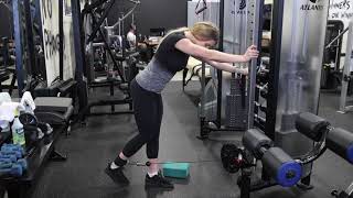 Low Cable Single Leg Hamstring Curl How To [upl. by Cordeelia]