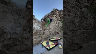 Adam’s Apple Low V56  Zion’s Crag Utah climbing bouldering utah [upl. by Kacy]