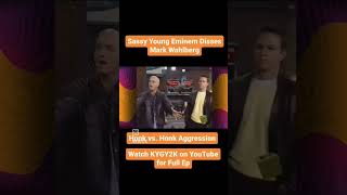 Eminem disses Mark Wahlberg to his face on 1999 MTV TRL [upl. by Sunda550]