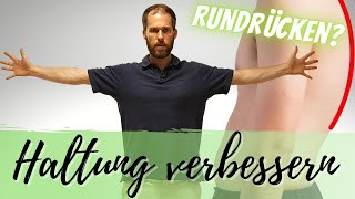 Haltung verbessern bei Rundrücken Effektive Übungen zur Aufrichtung der Brustwirbelsäule [upl. by Ymerrej]