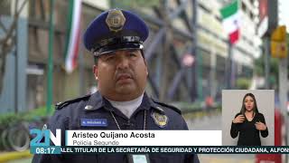 Agente de policía devolvió mochila con miles de dólares en la alcaldía Cuauhtémoc [upl. by Annahc]