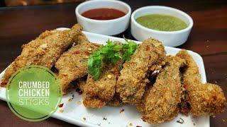 Crumbed Chicken Sticks in Havells Air Fryer  Easy Crumbed Chicken Recipe You Cant Afford To Miss [upl. by Peoples]