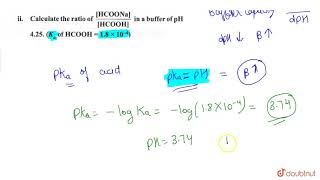 i At what pH will the mixture of HCOOH and HCOONa given buffer solution [upl. by Lienahs]