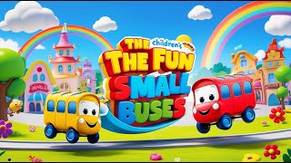 Little Red Bus and Wheels on the bus Nursery Rhymes amp Kids Songs [upl. by Ayotahs]