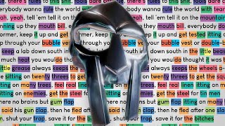 MF DOOM  Rapp Snitch Knishes  Rhymes Highlighted [upl. by Razaile]