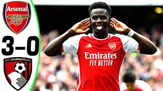 Arsenal vs Bournemouth 30  All Goals and Highlights  2024 🔥 SAKA [upl. by Ensign67]