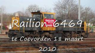 Railion  DB Schenker Logistics 6469 in Coevorden sochtends om 836 uur [upl. by Reckford]