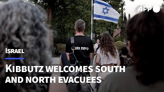 Shaar HaGolan kibbutz becomes refuge for evacuees from south and north Israel  AFP [upl. by Isoj]