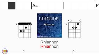 FLEETWOOD MAC Rhiannon FCN GUITAR CHORDS amp LYRICS [upl. by Cerelly]