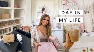 DAY IN MY LIFE🧖🏻‍♀️CHANEL UNBOXING MOTHERS DAY amp MAKEUP HAUL Slmissglam [upl. by Valli534]