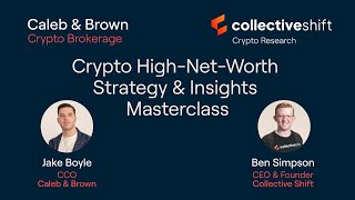 Crypto Strategy amp Insights Masterclass  Caleb amp Brown and Collective Shift [upl. by Atteuqcaj]