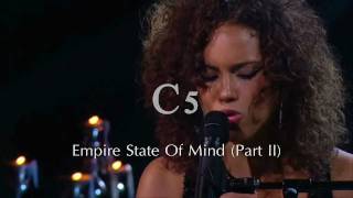 HD Alicia Keys  Piano amp I AOL Sessions Live Vocal Range C3  G5 [upl. by Fitzger]