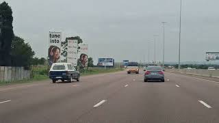 Pretoria North to Johannesburg South drive South Africa N1 Highway [upl. by Cerelia]